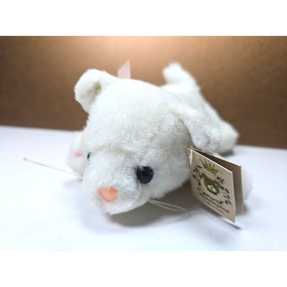 Bearington Collection White Cat Plush Toy Sissy Retired Plushie 9"